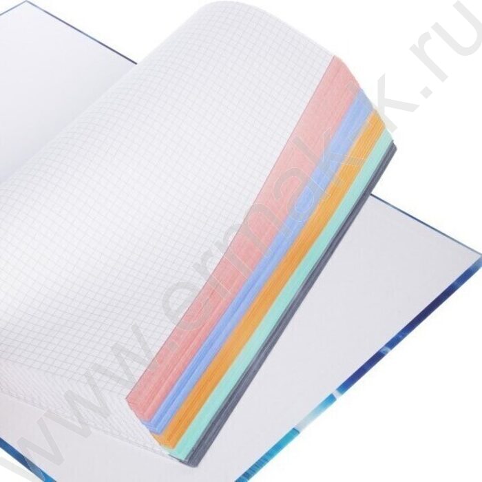 Тетрадь 120л А4 клетка/спираль/тв.обл. "Белеет парус" /многоцветный срез, ламинация Soft-touch | Фото 2