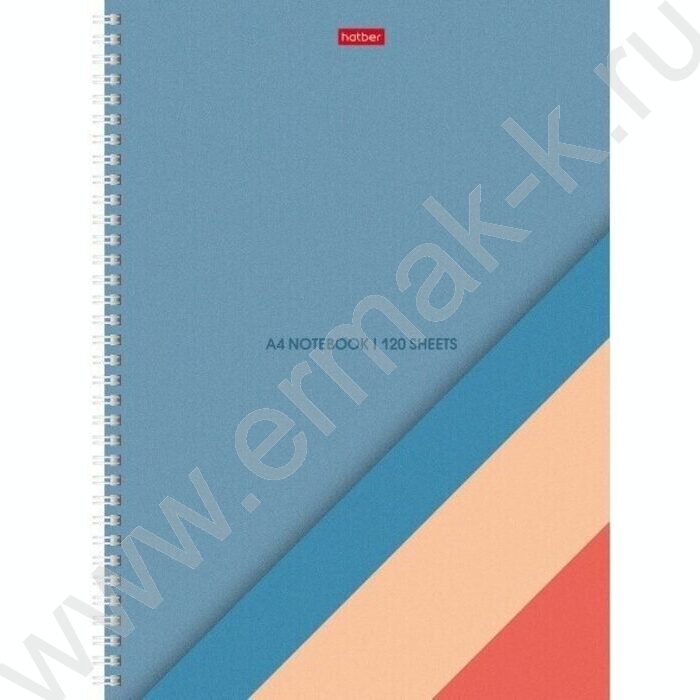 Тетрадь 120л А4 клетка/спираль/тв.обл. "Color Line" /многоцветный срез, ламинация Soft-touch | Фото 1