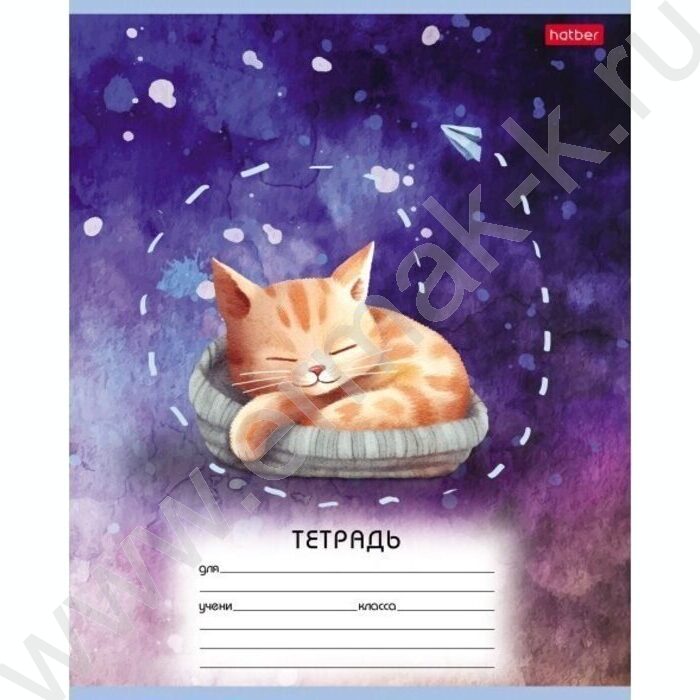 Тетрадь  12л линейка "Пушистые сны" 5видов | Фото 1