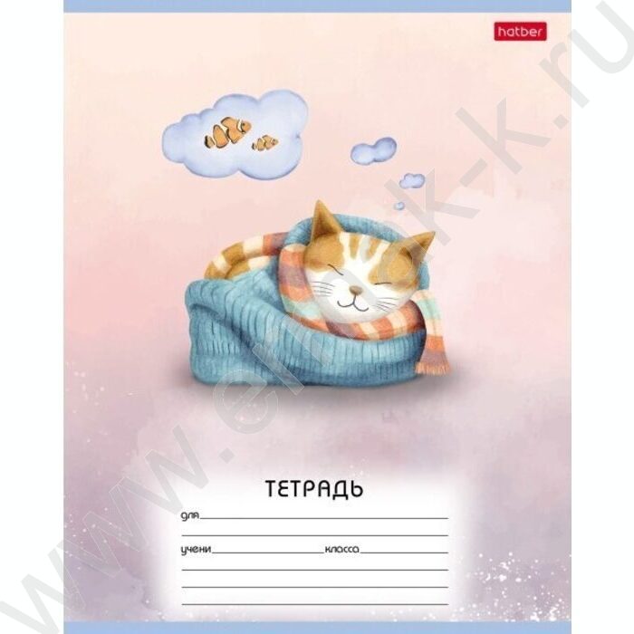 Тетрадь  12л линейка "Пушистые сны" 5видов | Фото 3
