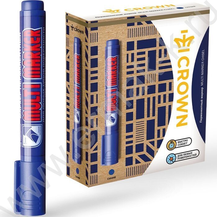 Маркер перм. /синий/ 5мм косой "Multi Marker Chisel"     | Фото 2