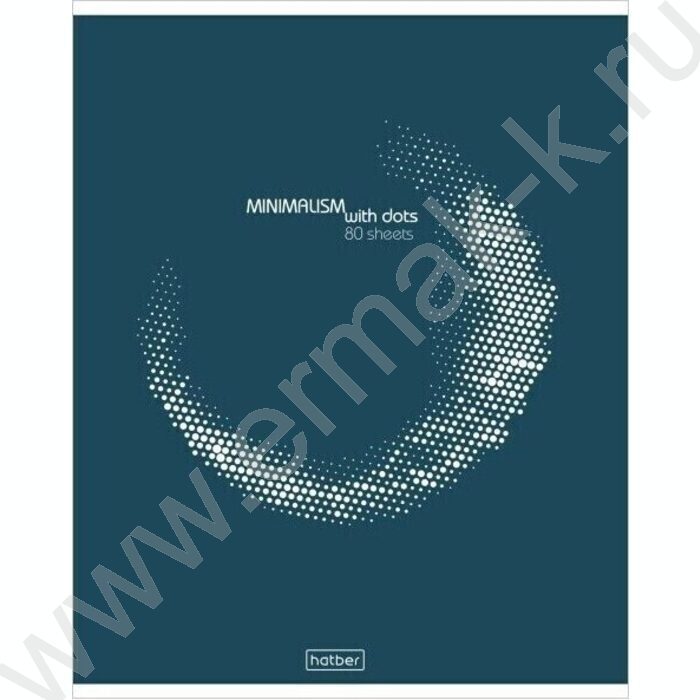 Тетрадь  80л линейка/пластик обл. "Минимализм и точка" ассорти | Фото 1