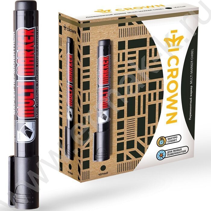 Маркер перм. /черный/ 5мм косой "Multi Marker Chisel" | Фото 2