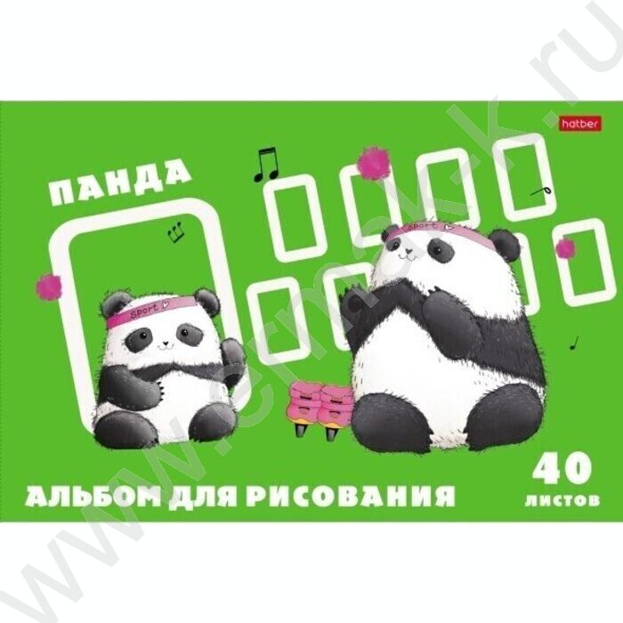Альбом д/рисования 40л "Плюшевые панды" ассорти | Фото 5