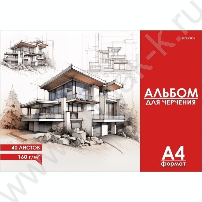 Альбом д/черчения 40л "Чертеж здания" | Фото 1