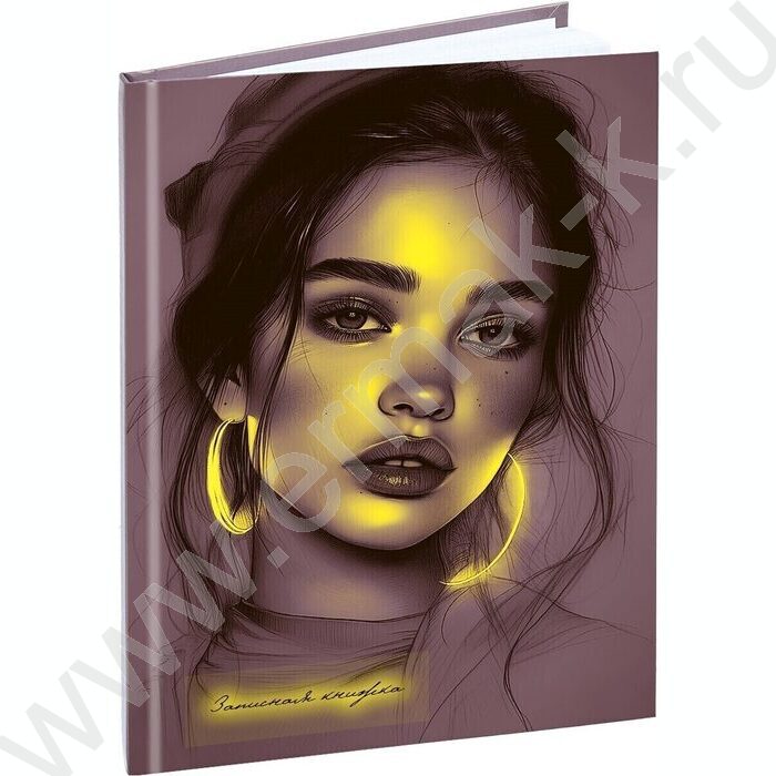 Зап. книжка  80л А5 тв.обл. "Портрет девушки-2" /глянец/ | Фото 1