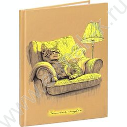 Зап. книжка  80л А5 тв.обл. "Уютный котик-2" /глянец/ | Фото 1