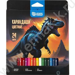 Карандаши  24цв Микс для мальчиков /шестигранные /корп. дерев. /карт. коробка, европодвес | Фото 1
