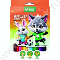 Карандаши  18цв Яркие зверята /шестигранные /корп. дерев. /карт. коробка, европодвес | Фото 2