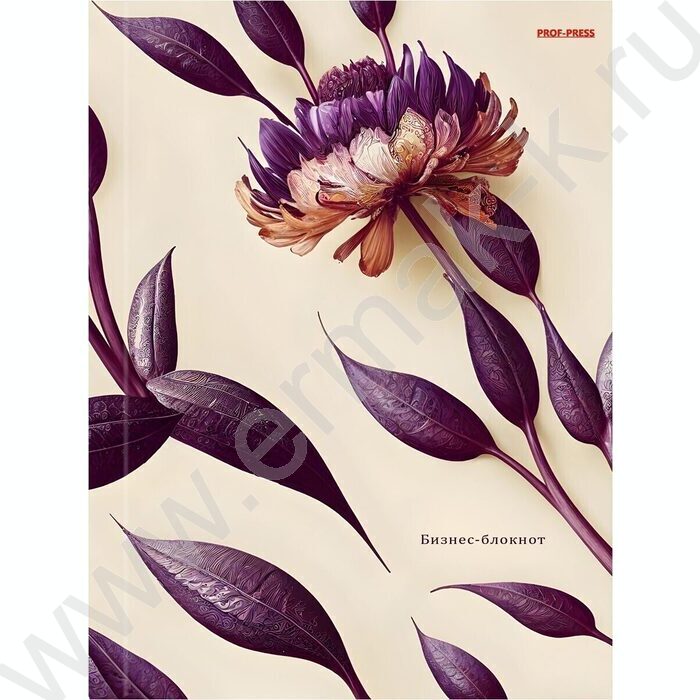 Бизнес-блокнот 120л А5 тв.обл "Фиолетовое растение" /глянец/ | Фото 2