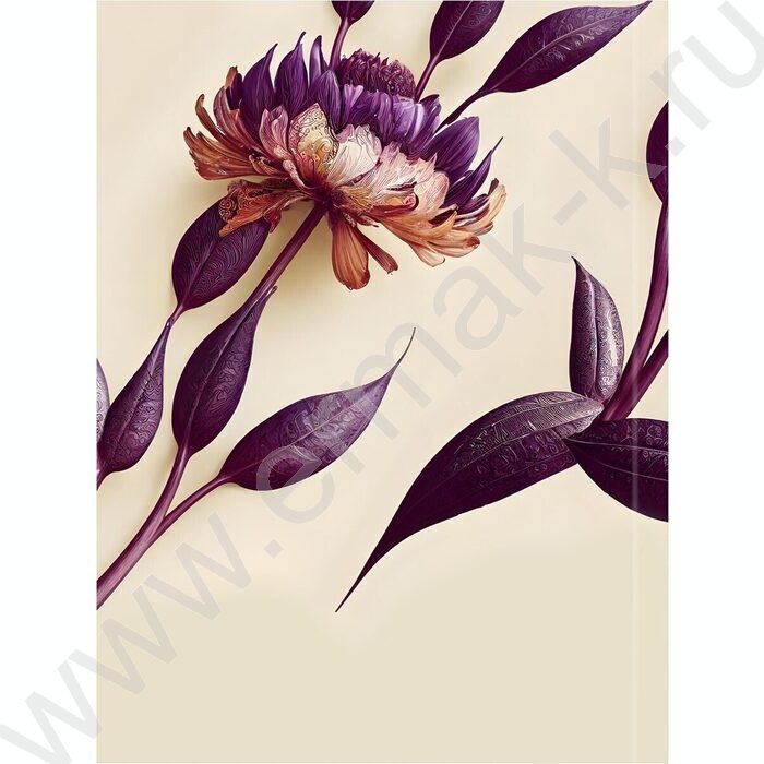 Бизнес-блокнот 120л А5 тв.обл "Фиолетовое растение" /глянец/ | Фото 4