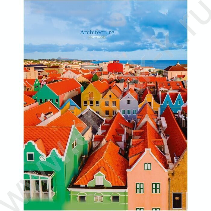 Тетрадь 120л клетка/кольца "Яркая архитектура-2" /твин-лак/хол.фольга | Фото 2