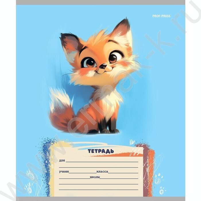 Тетрадь  12л линейка косая "Забавные животные-4" /твин-лак/ 5видов | Фото 2