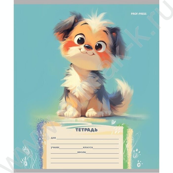 Тетрадь  12л линейка косая "Забавные животные-4" /твин-лак/ 5видов | Фото 6