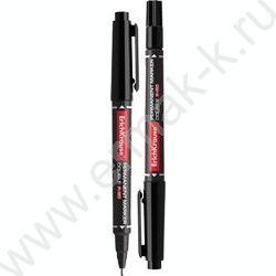 Маркер перм. CD,DVD, OHP пленка /черный/ 1,5мм круг P-80 /двухсторонний | Фото 1