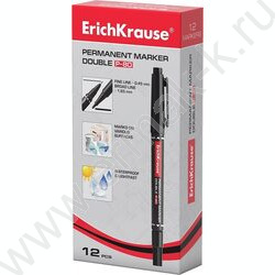 Маркер перм. CD,DVD, OHP пленка /черный/ 1,5мм круг P-80 /двухсторонний | Фото 2