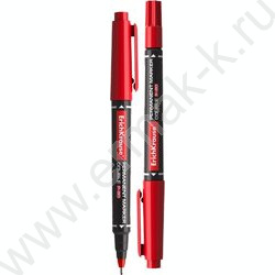 Маркер перм. CD,DVD, OHP пленка /красный/ 1,5мм круг P-80 /двухсторонний | Фото 1