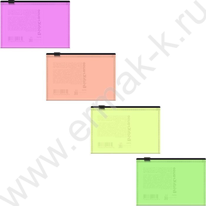 Папка-конверт на молнии Card Size Zip Fizzy Neon /ассорти | Фото 1