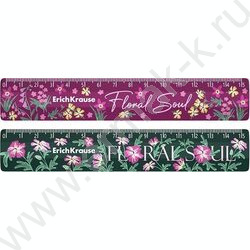 Линейка пл 15см Floral Soul, непрозрачная /ассорти /коробка-дисплей | Фото 1