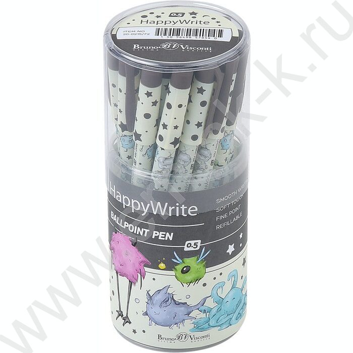 Ручка шар HappyWrite.Монстрики 0,5мм | Фото 4