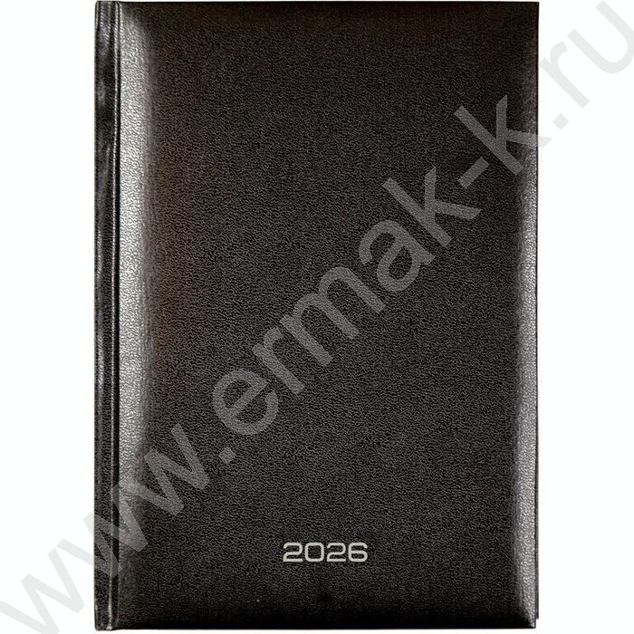 Ежедневник 2026г A5 168л "Orion" черный /тв.обл. бумвинил с поролоном /1 ляссе | Фото 1