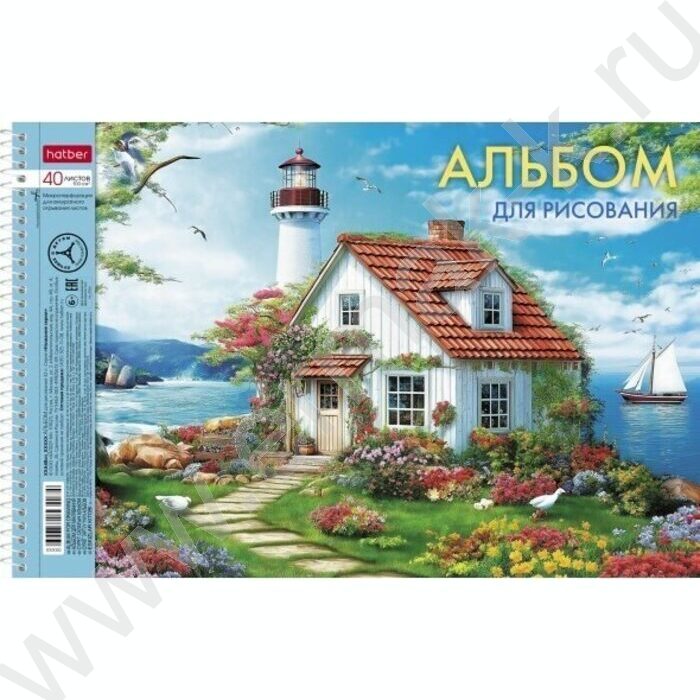 Альбом д/рисования-спираль 40л "Ассорти- Выпуск №4" /перфорация/ 4вида | Фото 3