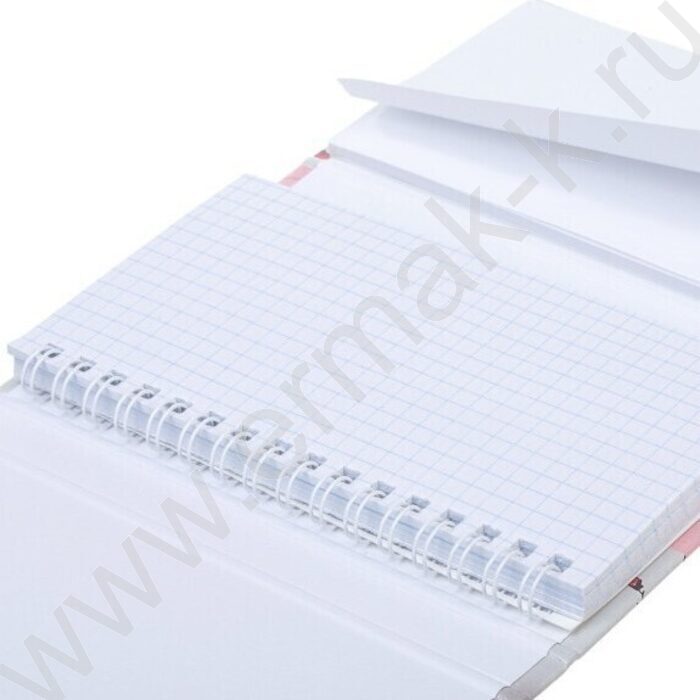 Зап. книжка  80-50л А6 спираль/тв.обл. /с клапаном на резинке "Цветущая сакура" | Фото 4