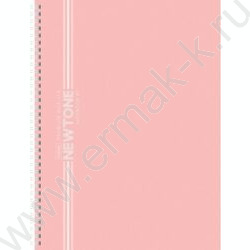 Тетрадь  80л А4 линейка/спираль/перфорация "NEWtone PASTEL Розовый кварц" ламинация Soft-touch | Фото 1