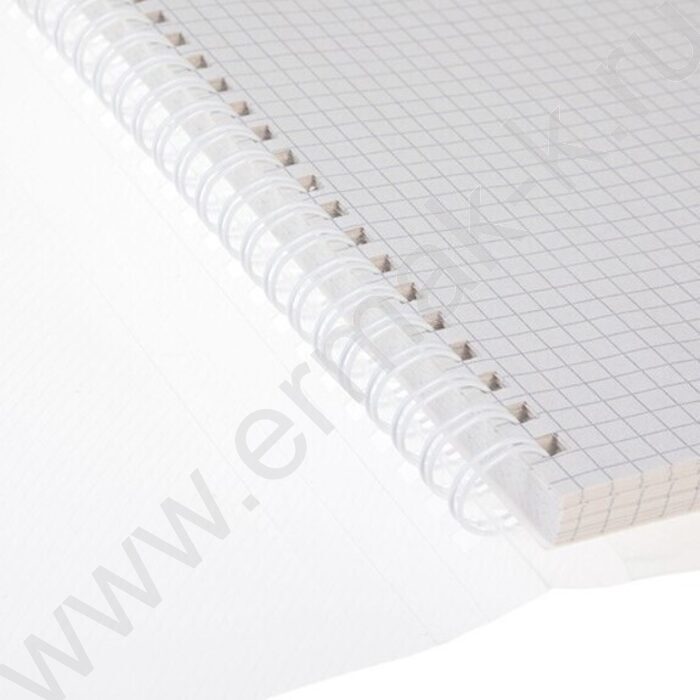 Тетрадь-папка  80л А4 клетка/спираль с клапанами на резинке/пл.обл. "Белая" | Фото 4