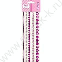 Наклейки-стразы акриловые "DIY Jewelry Inspiration" 5 размеров, 130шт /розового сапфира /блистер | Фото 1