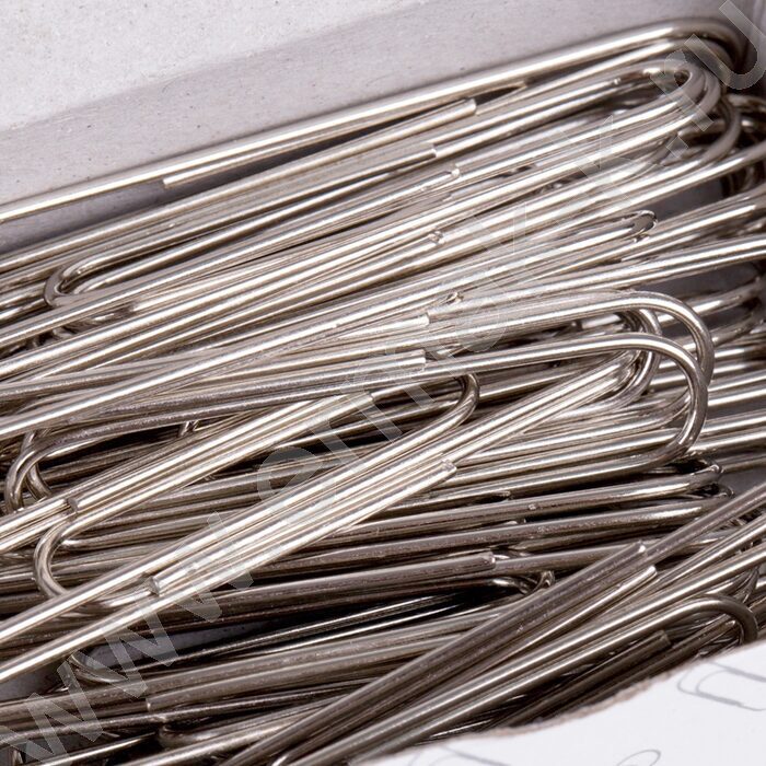 Скрепки 50мм / 50шт никелированные | Фото 3