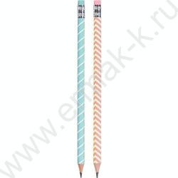 Карандаш ч/гр с ластиком HB 2,2мм., липа, круглый /ассорти | Фото 1