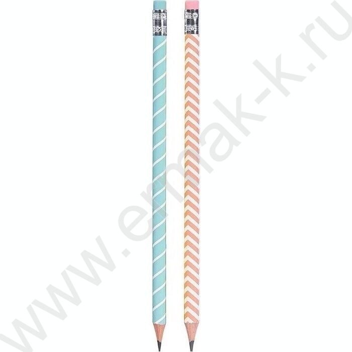 Карандаш ч/гр с ластиком HB 2,2мм., липа, круглый /ассорти | Фото 1