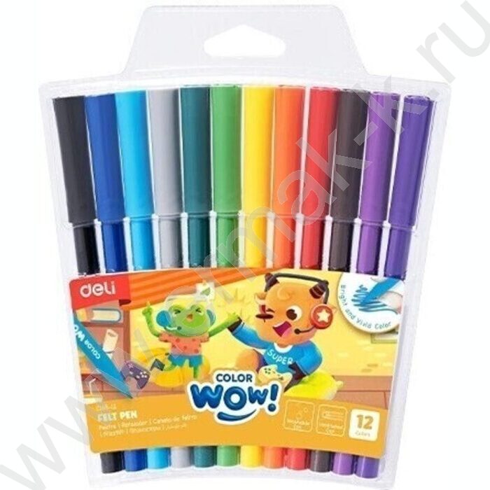 Фломастеры  12цв Colorwow /вентилируемый колпачек /смываемые /европодвес | Фото 2