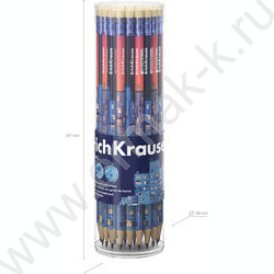 Карандаш пластиковый  с ластиком  HB Windows, трехгранный /цвет корпуса - ассорти | Фото 5