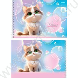 Альбом д/рисования-спираль 40л "Нежные котики" | Фото 3