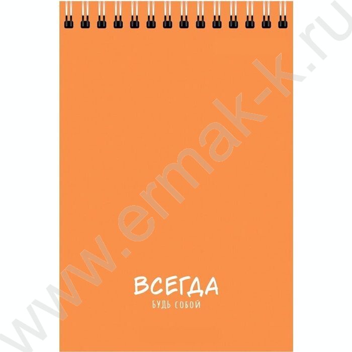 Блокнот  32л А6 спираль "Надписи" /софт-тач/ ассорти | Фото 5