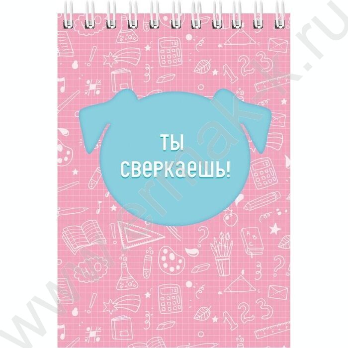 Блокнот  32л А6 спираль "Силуэты и комплименты" /софт-тач/ ассорти | Фото 4