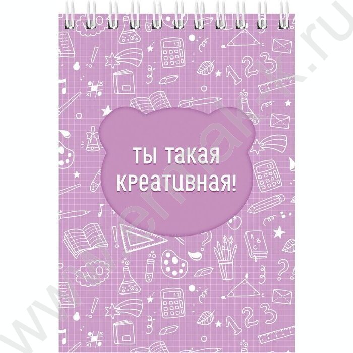 Блокнот  32л А6 спираль "Силуэты и комплименты" /софт-тач/ ассорти | Фото 8
