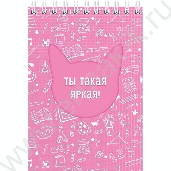 Блокнот  32л А6 спираль "Силуэты и комплименты" /софт-тач/ ассорти | Фото 9