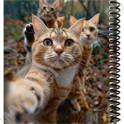 Зап. книжка  80л А6 спираль "Котики в объективе камеры" | Фото 4