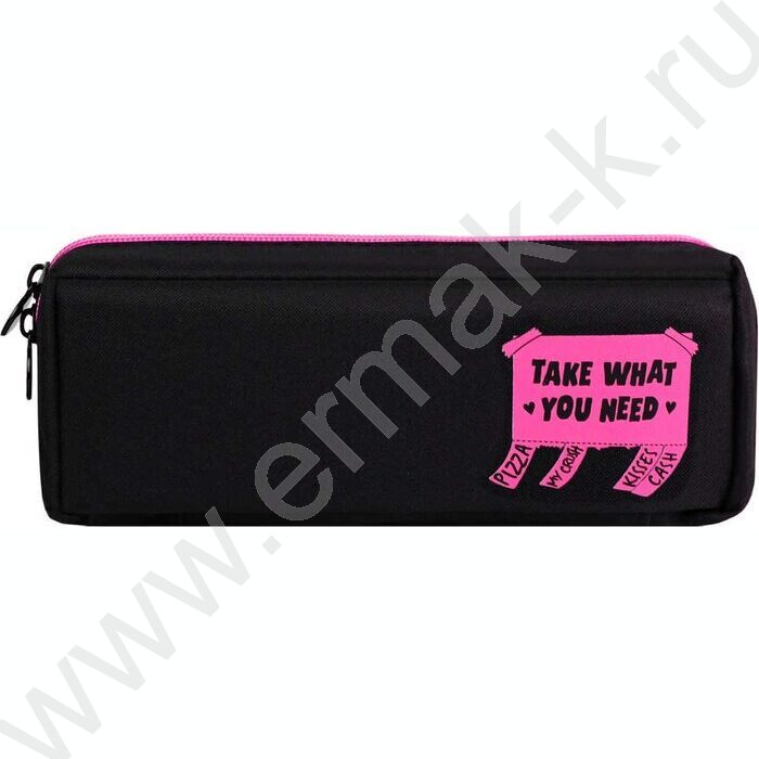 Пенал школьный полиэстер молния "Бери,что нужно" шелкография | Фото 2