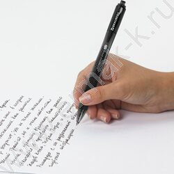 Ручка гелевая авт черная 0,4мм "Office Style" /корпус - круглый, тонированный черный | Фото 8