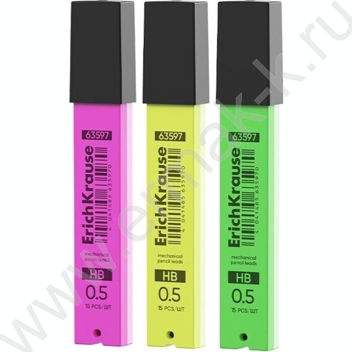 Грифель ч/гр 0,5мм Neon /15шт | Фото 1