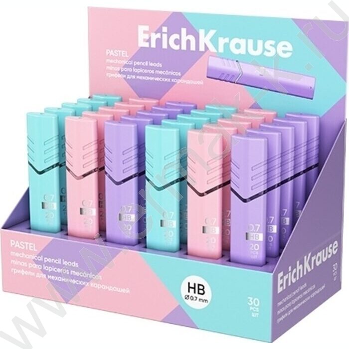 Грифель ч/гр 0,7мм Pastel /20шт | Фото 2