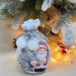 Подсвечник 8*7,5*13см. Мешок Деда Мороза /ассорти, 9-179 NEW | Фото 3