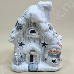 Подсвечник 9,5*7*13см. Домик /ассорти, 9-181 NEW | Фото 1