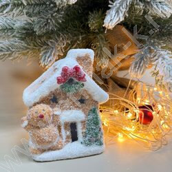 Подсвечник 8,5*7*12,5см. Пряничный домик /ассорти, 9-182 NEW | Фото 3