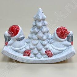 Подсвечник 16*5,5*12см. Праздничные качели /ассорти, 9-183 NEW | Фото 2