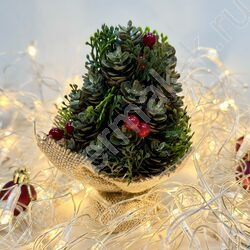 Елка с игрушкой золото H=15см., 9-193 NEW | Фото 3